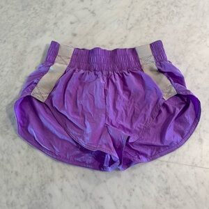 free people purple track shorts